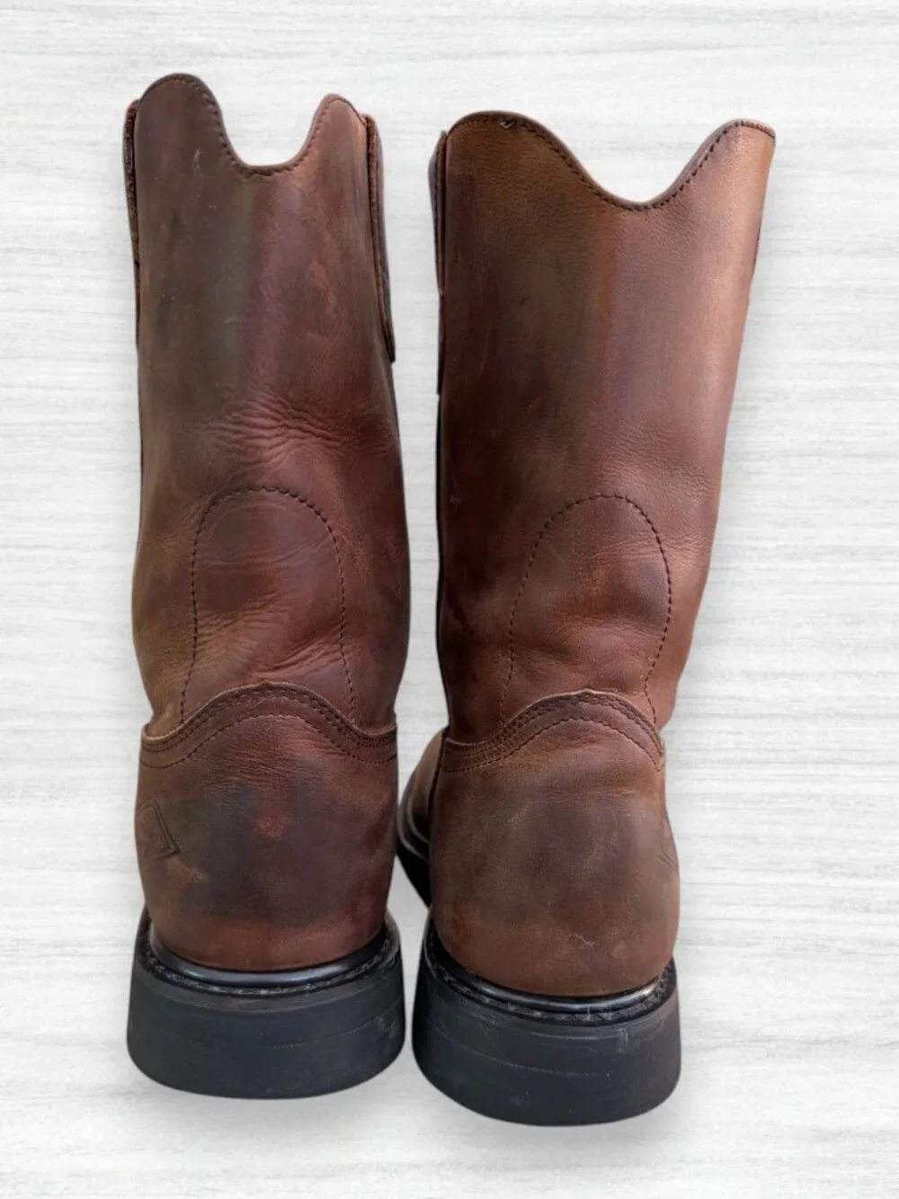 Diamondback Brown Leather Wellington Pull On Ranch Work Heritage Chore Boots 9